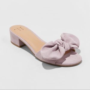 Women's Hyleta Knotted Bow Heeled Mules/sandals